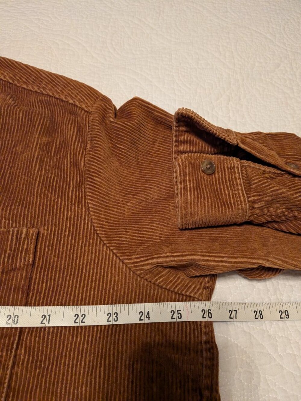 Gap Women's Oversized Corduroy Shirt Camel Tan Petite Med - Picture 9 of 13